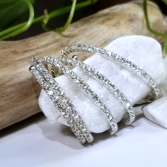 Jewelry - Rhinestone Wrap Cuff Bracelet or Anklet cuff